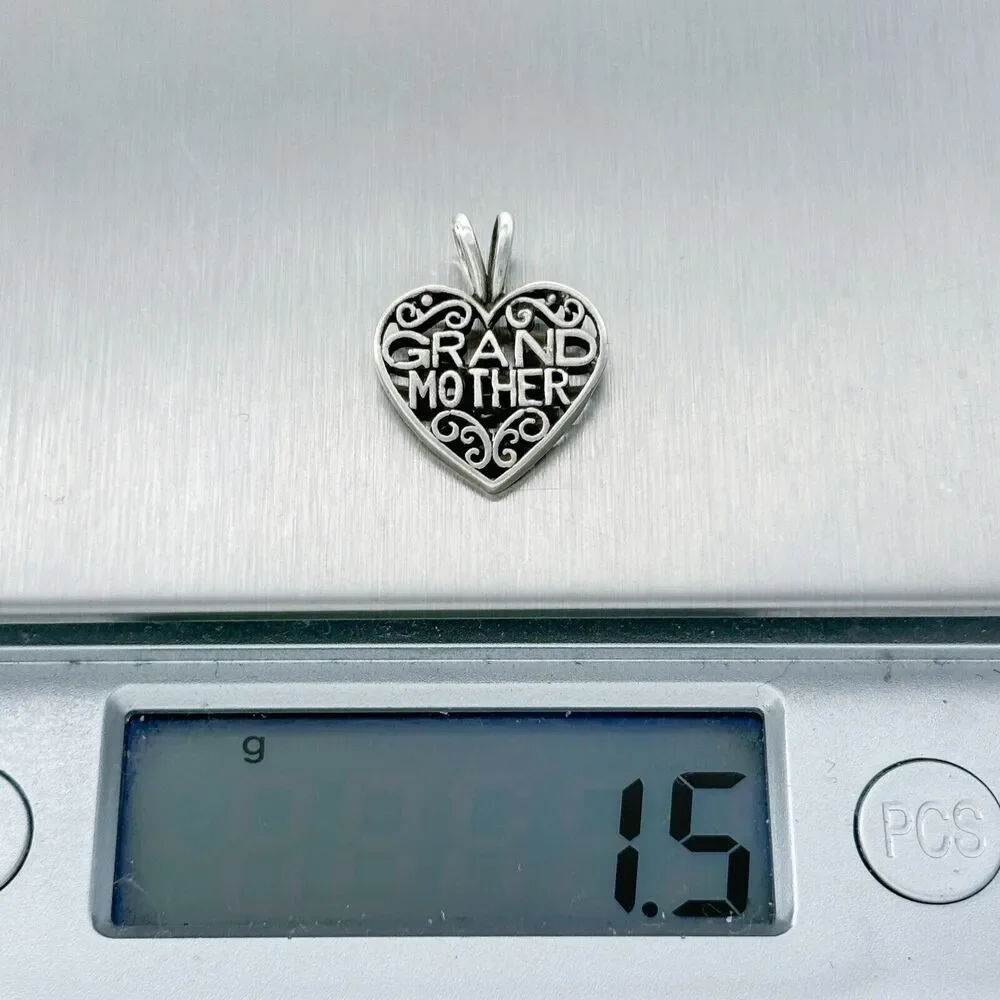 Vintage Sterling Silver 925 Filigree Heart 